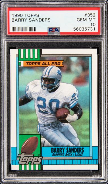 BARRY SANDERS LIONS 1990 PRO SET 1990 PRO BOWL CARD #413