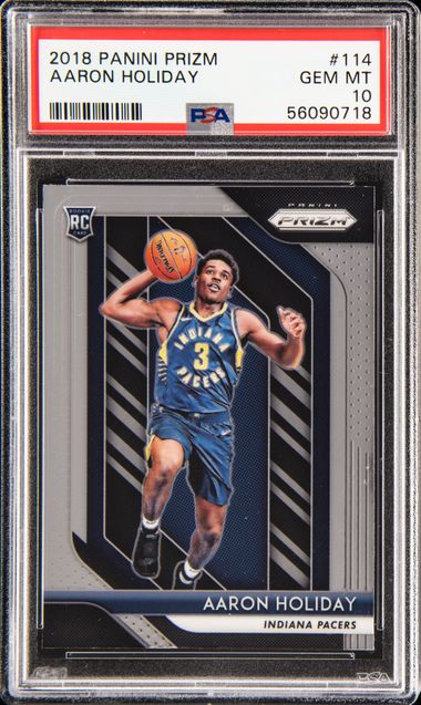 2018-19 Panini Prizm #114 Aaron Holiday Rookie Card – PSA GEM MT 