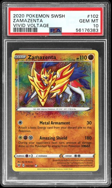 Zamazenta & Zacian V Shiny star V PSA 10