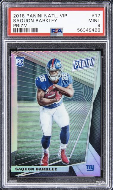 SAQUON BARKLEY Autographed New York Giants Nike White Jersey PANINI