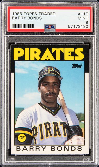 1987 Fleer #604 Barry Bonds Rookie Card - PSA NM-MT 8 on Goldin