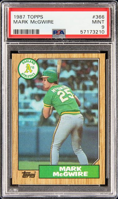Lot - (Mint) 1987 Topps Mark McGwire Rookie #366 Baseball Card