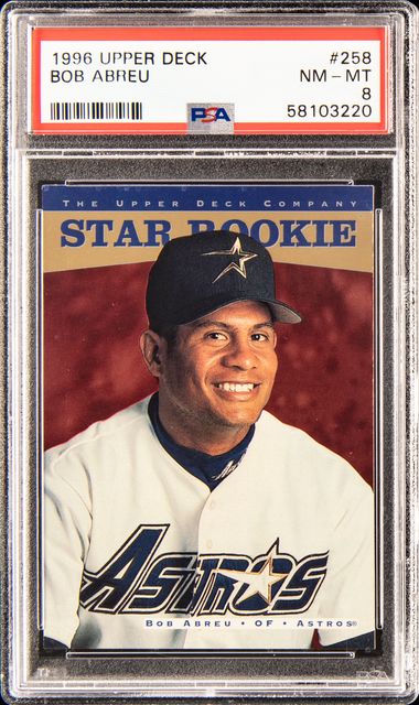 BOB ABREU STAR ROOKIE COLLECTIBLE BASEBALL CARD - 1996 UPPER DECK