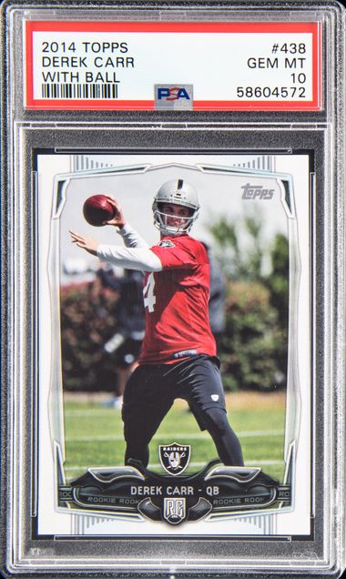 Lot Detail - 2014 Panini National Treasures Century Material Autographs  #296 Derek Carr Signed Rookie Card (#48/99) – BGS GEM MINT 9.5/BGS 10