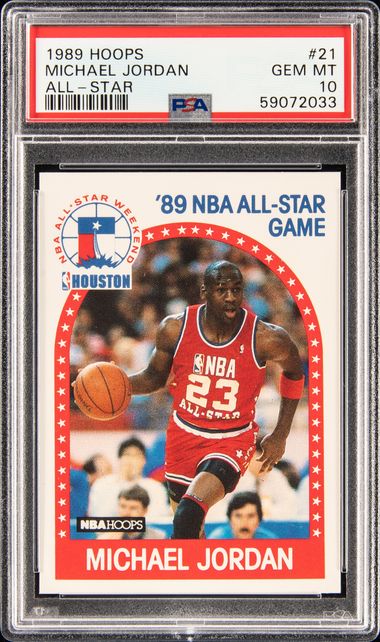 1989 Hoops All-Star 21 Michael Jordan – PSA GEM MT 10 on Goldin