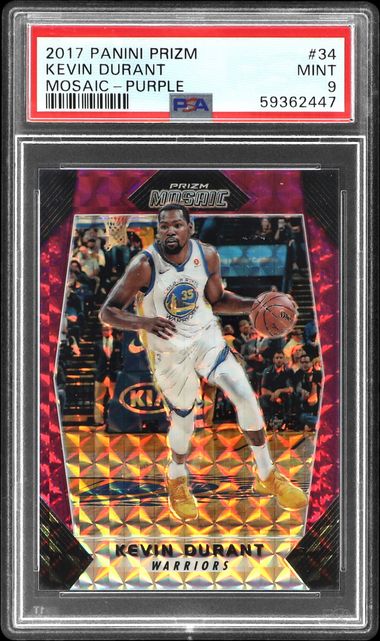 2017-18 Panini Prizm Mosaic Purple #34 Kevin Durant (#35/99