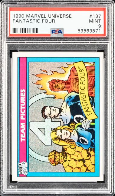 1990 Marvel Universe #137 Fantastic Four PSA 9 on Goldin