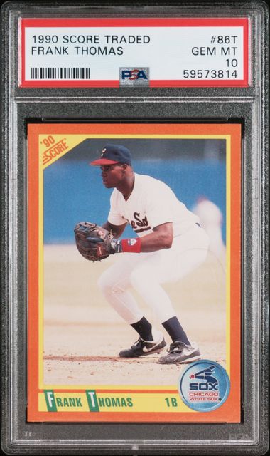 1990 Leaf #300 Frank Thomas Rookie Card – PSA MINT 9 on Goldin