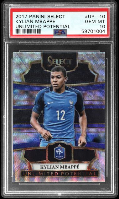 2017 Panini Select Unlimited Potential #UP-10 Kylian Mbappe PSA 10