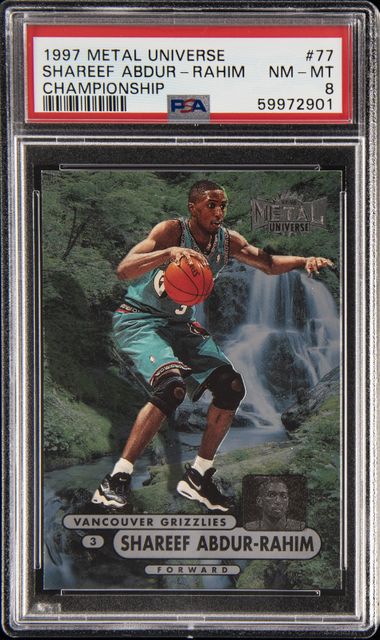 1997-98 Metal Universe Championship #77 Shareef Abdur-Rahim – PSA