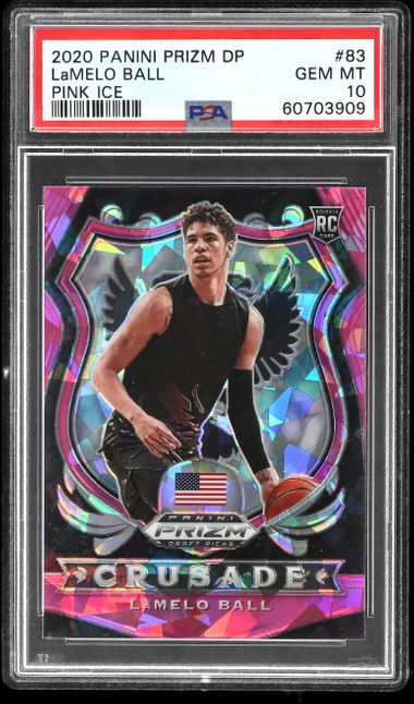 2020 Panini Prizm Draft Picks #83 LaMelo Ball Rookie Card – PSA