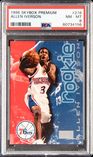 1996-97 Skybox Premium #216 Allen Iverson Rookie Card – PSA NM-MT