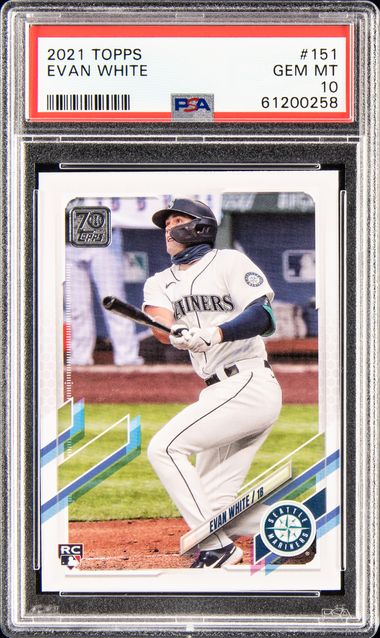 2021 Topps #151 Evan White Rookie Card – PSA GEM MT 10 on Goldin Auctions