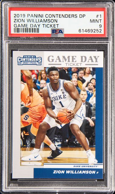 2019 Panini Contenders Draft Picks Game Day Ticket #1 Zion Williamson  Rookie Card – PSA MINT 9 on Goldin Auctions