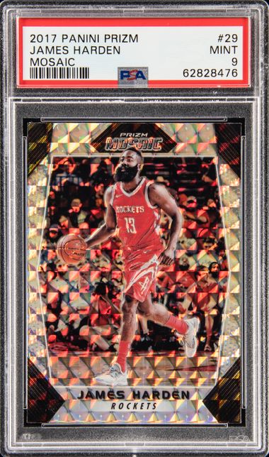 2017 Panini Prizm Mosaic #29 James Harden PSA 9 on Goldin Marketplace