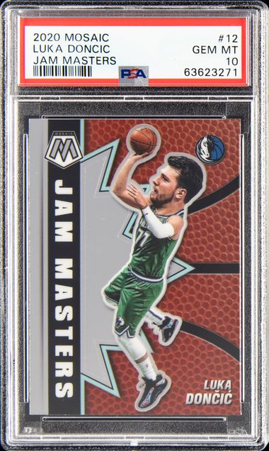 2020-21 Panini Mosaic Jam Masters #12 Luka Doncic – PSA GEM MT 10