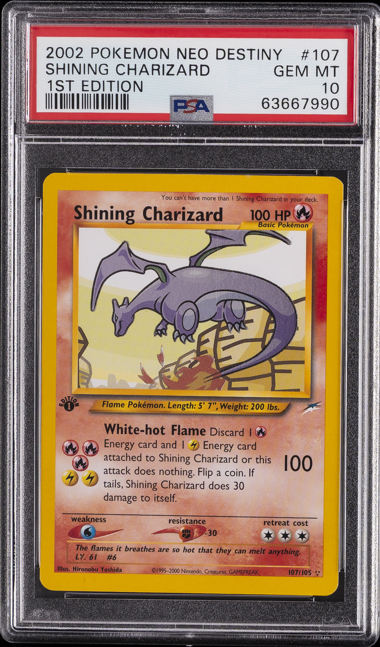 2002 POKEMON NEO DESTINY | 1ST EDITION #107 SHINING CHARIZARD