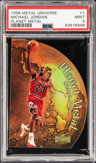 1998-99 Skybox Metal Universe Planet Metal #1 Michael Jordan – PSA 