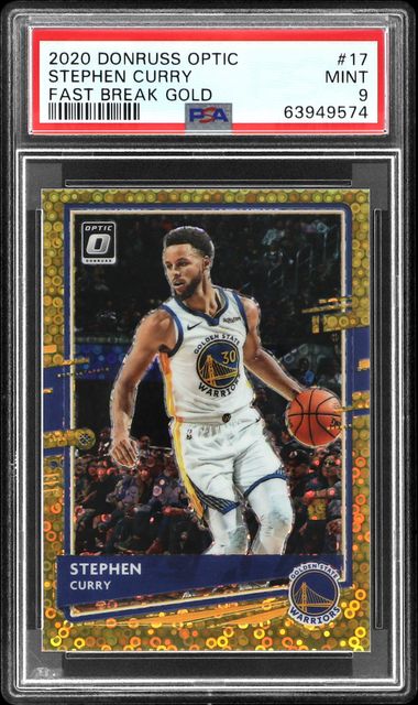 2020-21 Panini Donruss Optic Fast Break Gold #17 Stephen Curry