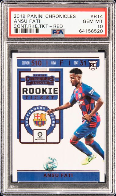 2019 Panini Chronicles Contenders Rookie Ticket Red #RT4 Ansu Fati