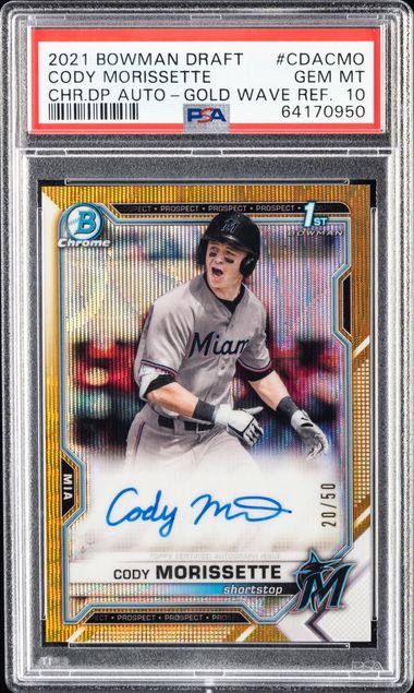 2019 Bowman Draft Chrome Draft Pick Autographs Gold Refractor #CDA-CC  Corbin Carroll Signed Rookie Card (#26/50) - PSA GEM MT 10 on Goldin  Auctions