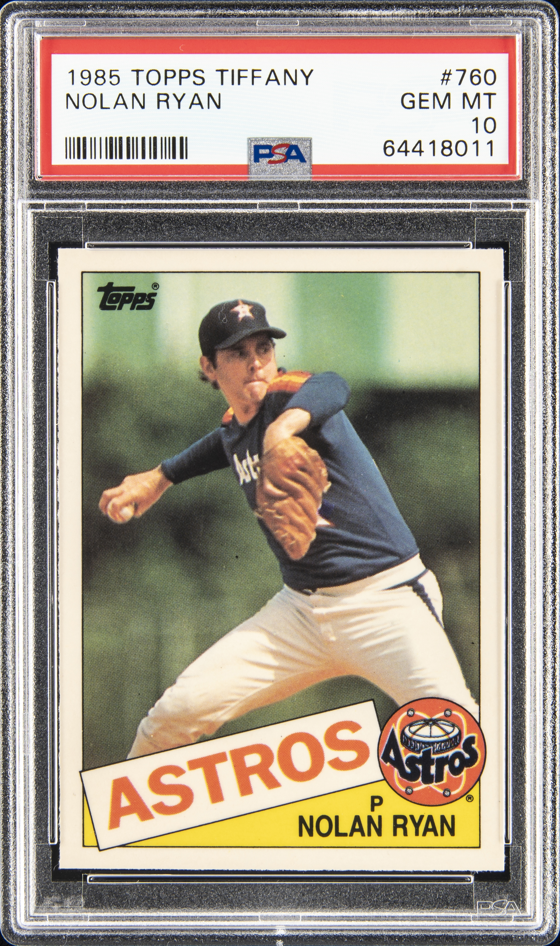 1985 Topps Tiffany 760 Nolan Ryan – PSA GEM MT 10