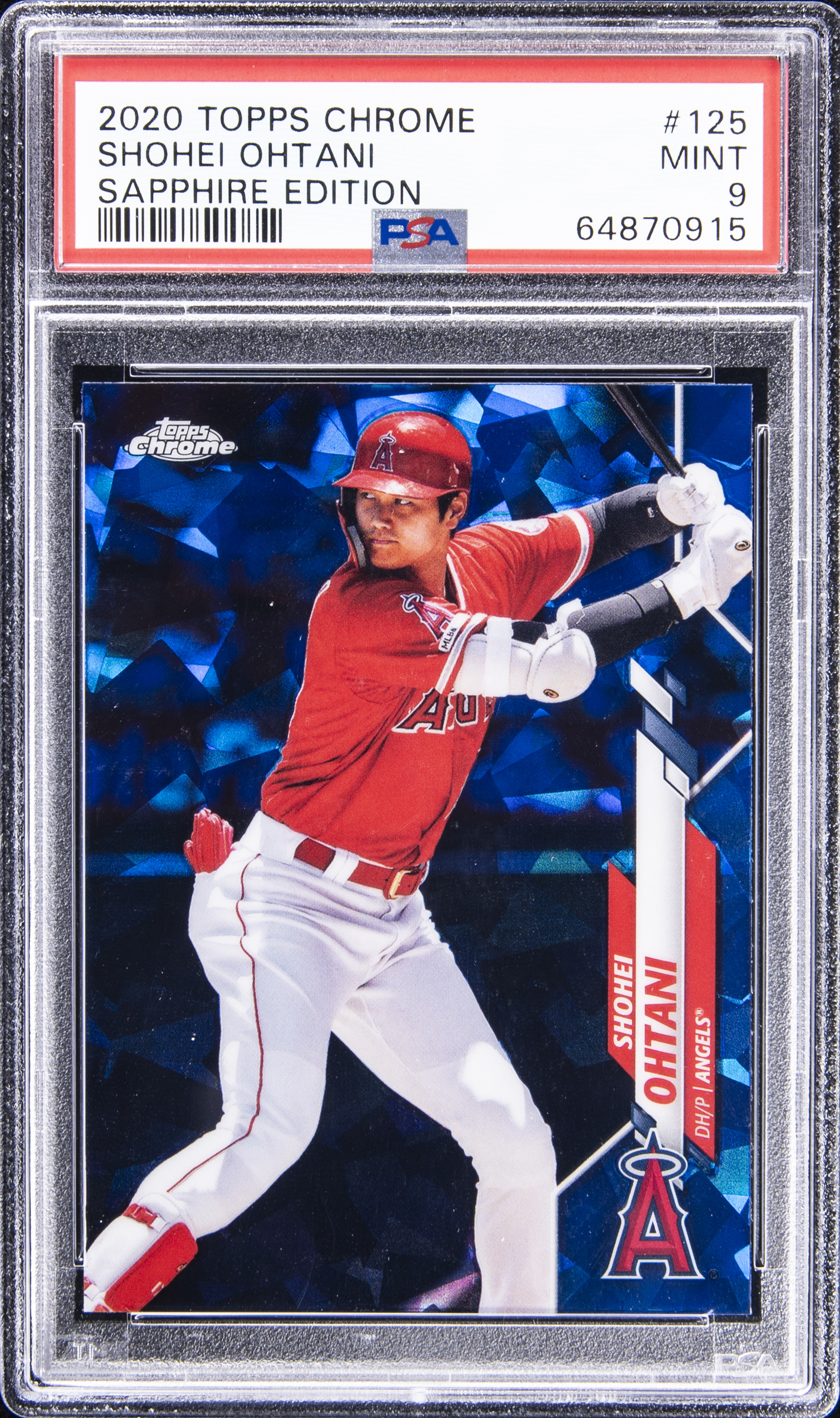 2020 Topps Chrome Sapphire Edition #125 Shohei Ohtani – PSA MINT 9