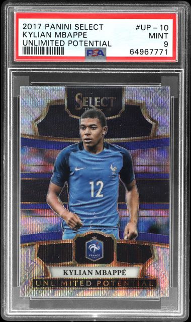 2017 Panini Select Unlimited Potential UP 10 Kylian Mbappe PSA 9 ...