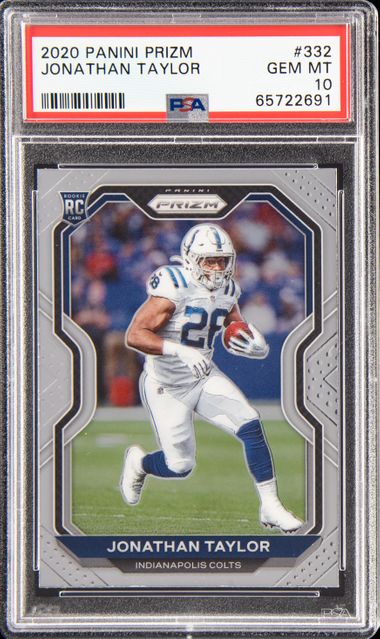 2020 Panini Prizm 332 Jonathan Taylor Rookie Card – PSA GEM