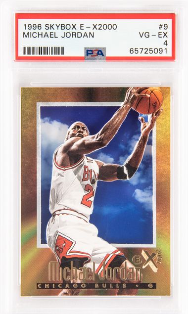 1996 Skybox E-X2000 9 Michael Jordan – PSA VG-EX 4 on Goldin Auctions