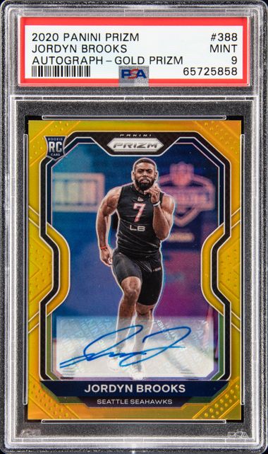 2020 Panini Prizm Autograph-Gold Prizm 388 Jordyn Brooks – PSA MINT 9 on  Goldin Auctions