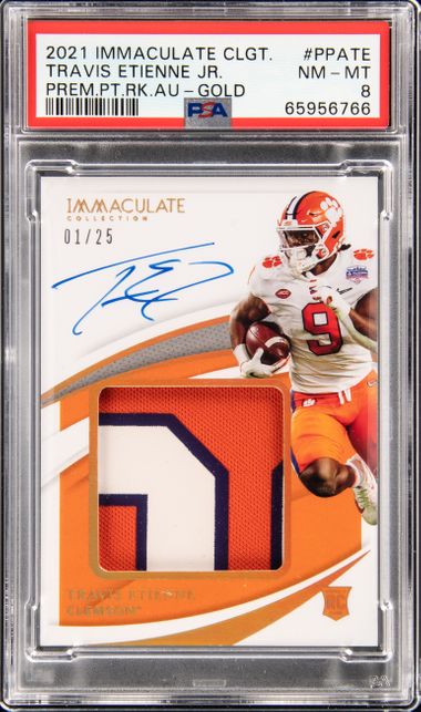 : 2022 Panini Immaculate Travis Etienne Jr. Jersey Patch