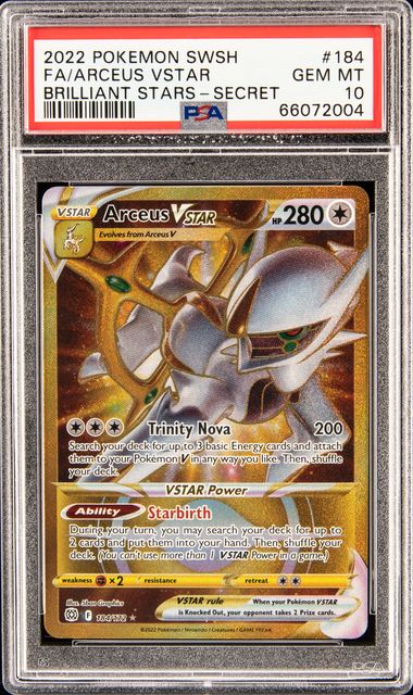 Secret Gold Arceus Vstar Pokemon Card