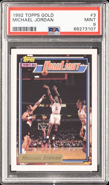 Topps 1991 92 hot sale highlight michael jordan