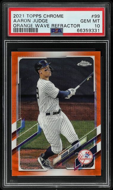 Aaron Judge 2017 Topps Chrome Catching Green ROOKIE /99 YANKEES - All-Star  Sports