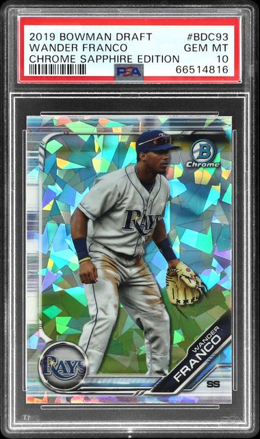 2019 Bowman Draft Chrome Sapphire Edition #BDC93 Wander Franco PSA