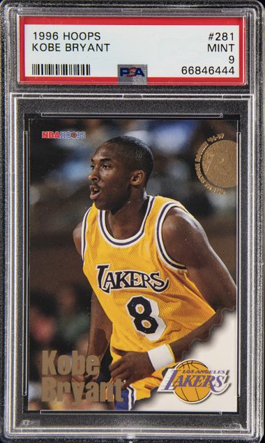 1996-97 Hoops #281 Kobe Bryant Rookie Card – PSA MINT 9 on Goldin Auctions