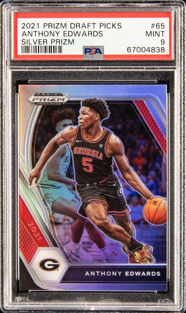 2021 Panini Prizm Draft Picks Silver Prizm 65 Anthony Edwards