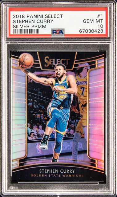 2018-19 Panini Select Silver Prizm #1 Stephen Curry – PSA GEM MT