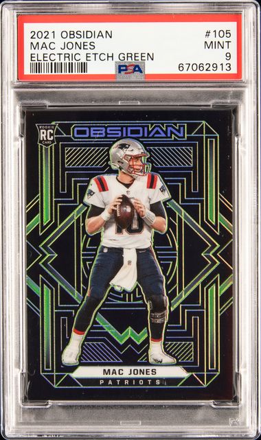 2021 Panini Obsidian Electric Etch Green #105 Mac Jones Rookie Card (#43/50)  – PSA MINT 9 on Goldin Auctions