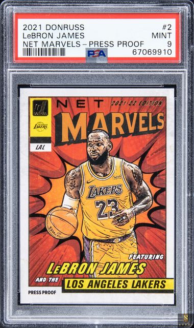 2021-22 Panini Donruss Net Marvels Press Proof #2 LeBron
