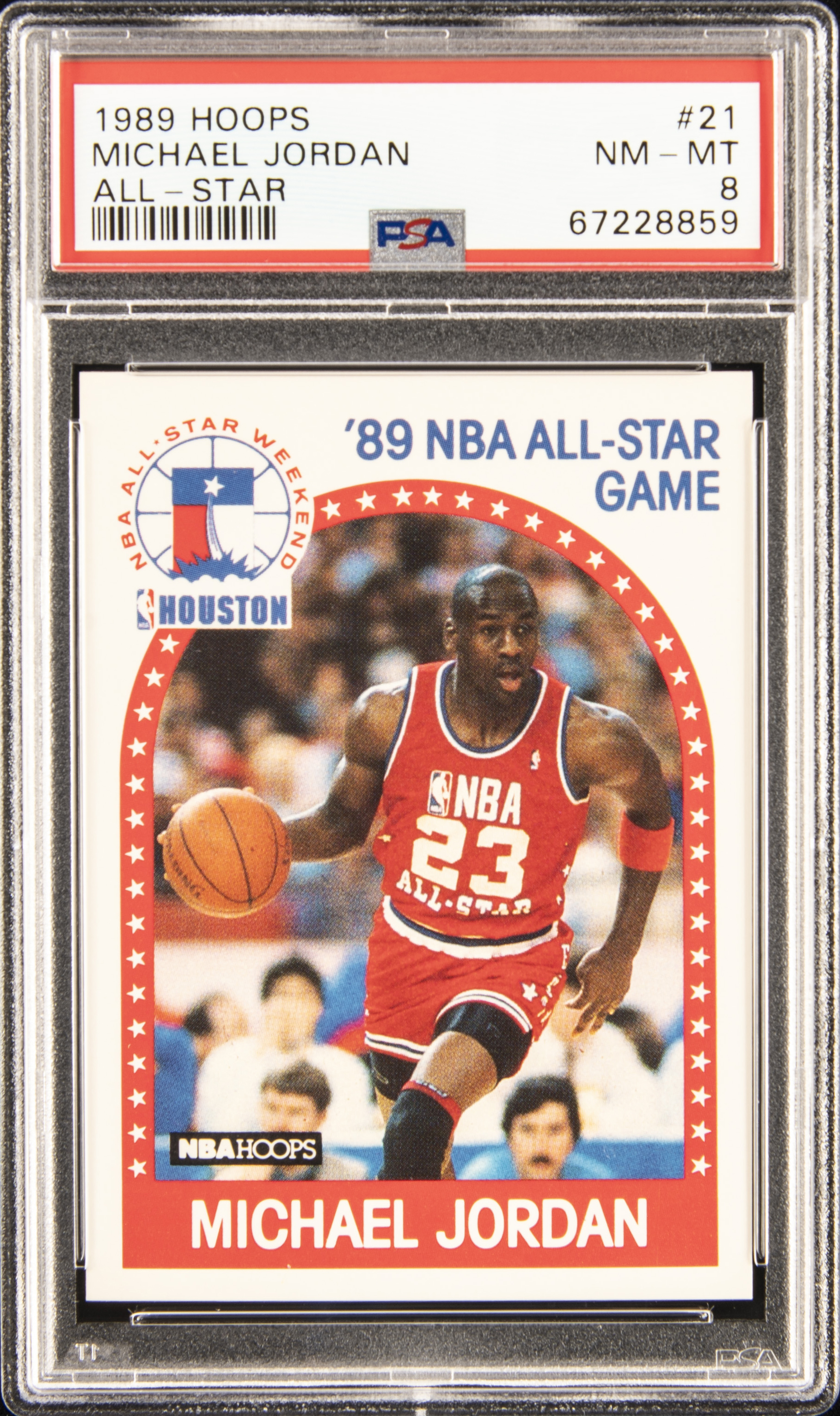 1989 Hoops All-Star #21 Michael Jordan PSA 8