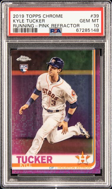 2019 Topps Chrome Kyle Tucker pink refractor outlet PSA 10