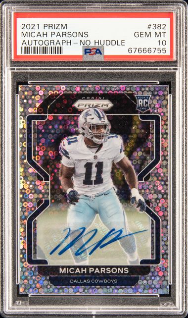 Micah Parsons Dallas Cowboys Autographed 2021 Panini Prizm Black