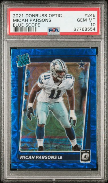 2021 Panini Donruss Elite Football Micah Parsons Signed 