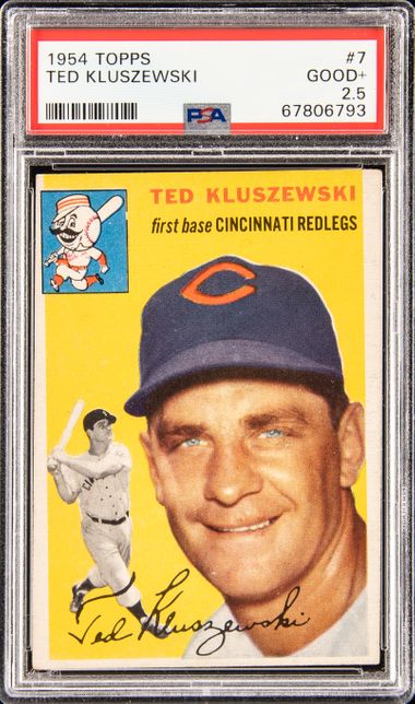 1954 Topps #7 Ted Kluszewski – PSA GD+ 2.5 on Goldin Auctions