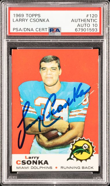 1969 Topps 120 Larry Csonka PSA Authentic on Goldin Auctions