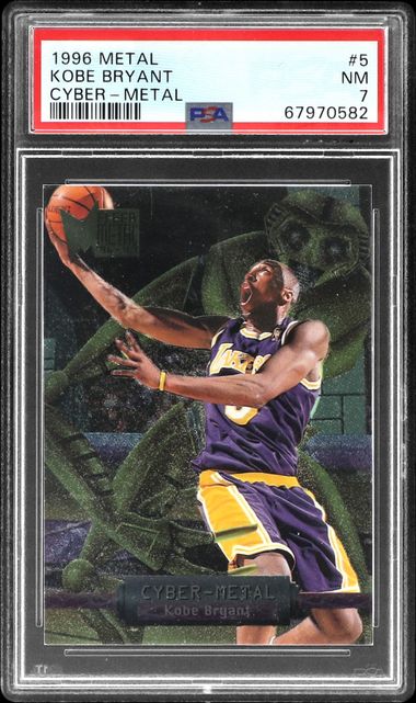 1996-97 Fleer Metal Cyber Metal #5 Kobe Bryant Rookie Card – PSA