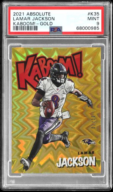 Lamar Jackson 2021 Absolute Kaboom! #K35 Price Guide - Sports Card Investor