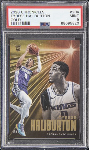 2020-21 Panini Chronicles Gold #204 Tyrese Haliburton Rookie Card